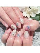 ヴァン カウンシル 伊那(VAN COUNCIL)/お客様ネイル☆朝顔ネイル