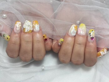 プティ アイビューティ 京橋店(peTiT eyebeauty)/夏 平成ネイル プルメリア