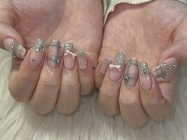 ピンク×グレー