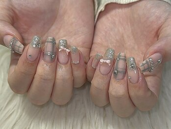 ネスネイル 池袋(Nes.nail)/ピンク×グレー