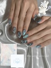 ルルシアン 代々木(luluchien)/ちゅるん♪ブルーオーロラネイル