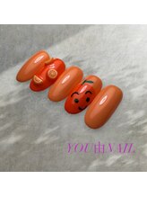 ユウネイル(YOU由NAIL)/立体オレンジネイル