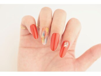 エムスラッシュ ソル センター南(M.SLASH SOL)/オレンジマーブルネイル