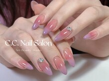 シーシーネイルサロン 池袋(C.C.Nail salon)/チークネイル+カラグラ