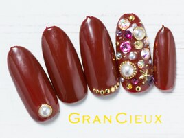ボルドー×埋め尽くし／7500円