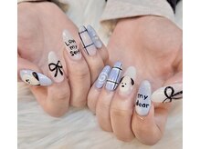 キレイエ ネイルズ(KIREIE NAILS)/落書き 個性派 手描きリボン