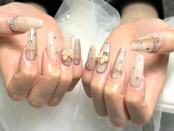 ユニネイル 池袋(Uni Nail)/ブラウンチェックネイル♪