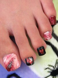 特殊メイク級！傷ネイル(^^)