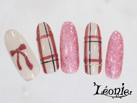 チェック×リボンデザイン