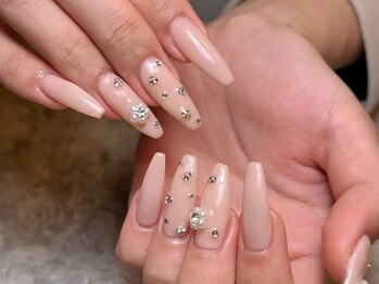 アール(R)/お花パールワンホンネイル