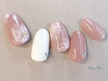 パラジェル認定サロン メールメール 池袋店(MereMer)/たらしこみフラワーネイル