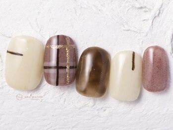 ネイルメゾン 池袋店(NAIL MAISON)/べっ甲チェック￥10550