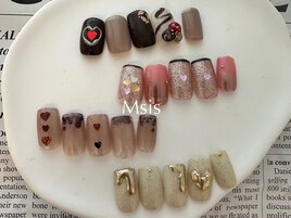 Valentine nail バレンタイン