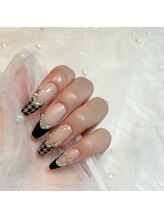 レミネイル(Remi nail)/千鳥柄ネイル