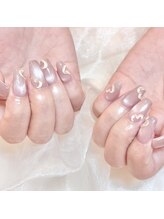 アイラッシュサロンアールツー(eyelash salon R2)/マグネット　ハートネイル