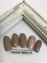 ネイリッシュサロン エー(Nailish Salon A)/2016冬 チェックネイル