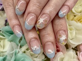 【小川】ブルーフレンチネイル★
