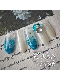 「氷華」冬ネイル