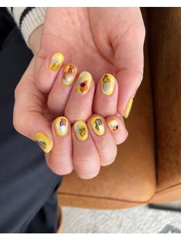 ユージューネイルルーム(UJU nail room)/イエローインクネイル