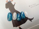 ブルー/パールビジュー