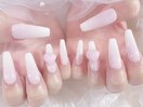 ロングネイル/ホワイトネイル