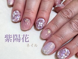 紫陽花ネイル