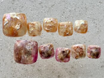 夏ネイル、フットデザイン