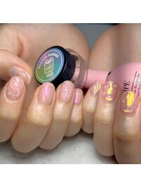 オーロラアート/うるうるネイル