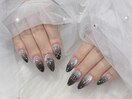 【Risa】黒グラデーションネイル