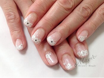 ネイルサロン ビューティーマジック 川口店/フラワーフレンチネイル