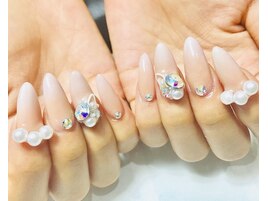 グラデーションストーンネイル