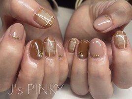 チェックとゴールド