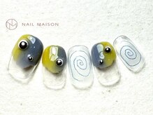 ネイルメゾン 梅田(NAIL MAISON)/半球ぐるぐる落書き