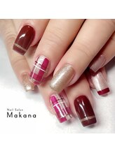 マカナ(Makana)/チェック柄ネイル