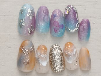 ネイルミックス 鹿児島高麗町店(Nail Mix)の写真/【5990円★トレンドコース(60分)】パラジェル導入サロン!シーンに合わせ指先からHAPPY!（新作4/1~）/鹿児島