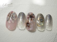 ネイルクローゼット(Nail Closet)/２月 Design　シフォンフラワー