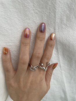 ユージューネイルルーム(UJU nail room)/マグネットミラーワンカラー