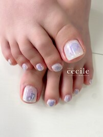 水彩footネイル
