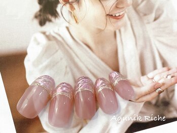 アグニークリッシェ(Agunik Riche)/【ミラーフレンチネイル】