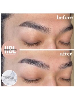 リノア 心斎橋店(LINOAH)/ハリウッドブロウリフト b → a