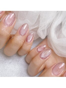 ローズクレア(Rose Crea)/大人気ミラーフレンチネイル