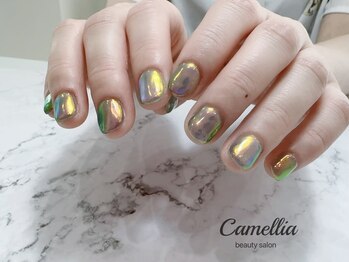 カメリア(Camellia)/ミラーネイル/フィルイン