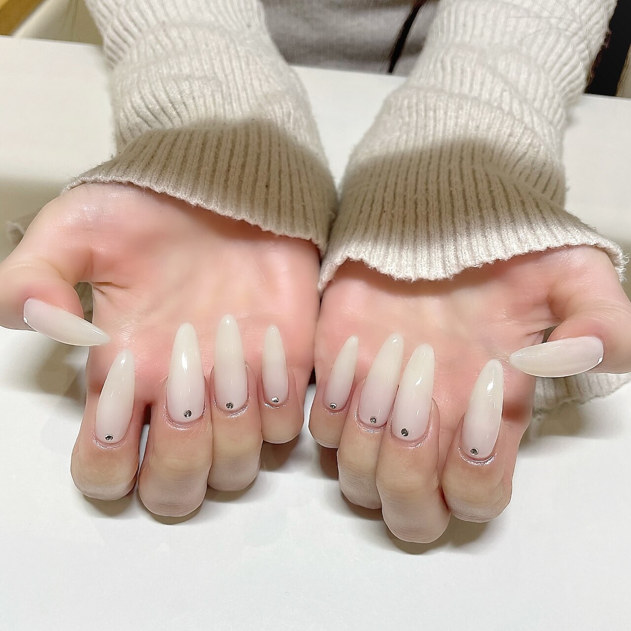 【ハンド/シンプルA】ワンカラー/ラメグラ/バルーンフレンチ \4,100