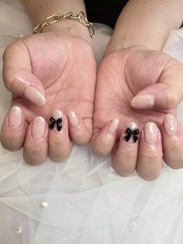 ゼロ アトリエ(ZERO Atelier)/ガーリーりぼんネイル