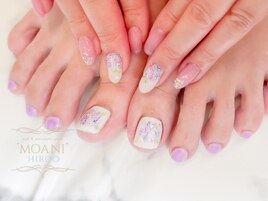 お揃いあじさいネイル