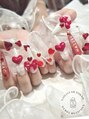 ネイルズガッシュトウキョウ 横浜西口店(NAILsGUSH TOKYO)&nbsp;ホワイト×レッド☆かわいいです(*^^*)♪