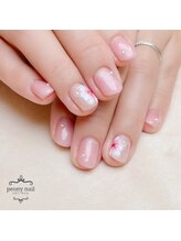 ピオニーネイル(peony nail)/ふんわりウィンターフラワー