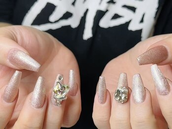 ウサギネイル 新大久保店(usagi nail)/ピンクネイル