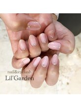 リルガーデン 新宿南口(Lil' Garden)/ワンカラー×ラメフレンチライン