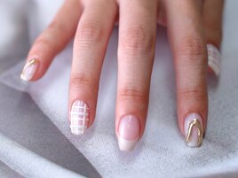 ホワイトチェックnail